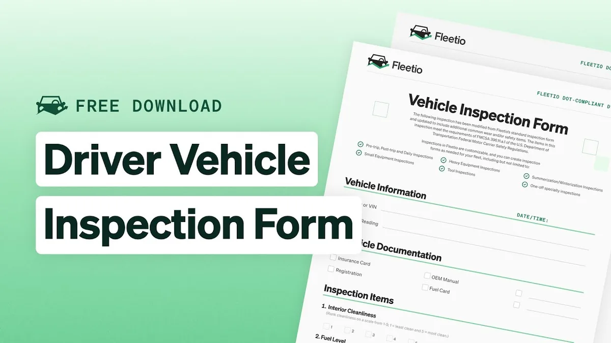 VIN inspection form