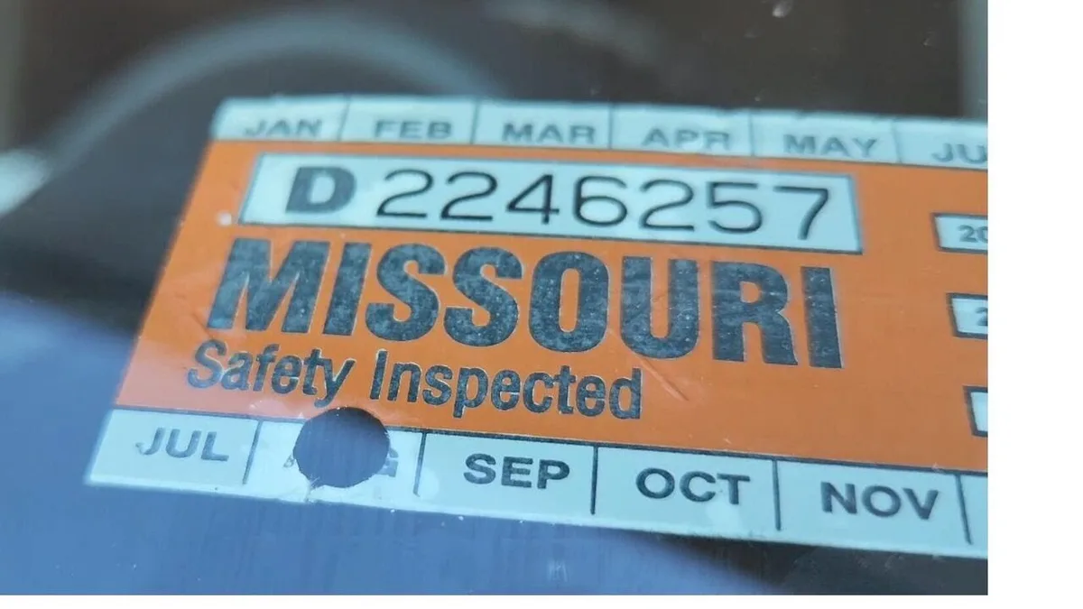 VIN inspection sticker