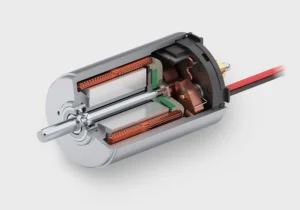 washing a brushed motor in deionized water