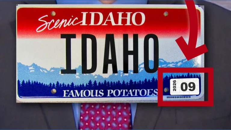 in idaho do you have to have the little year and month of expiration on the car license plate